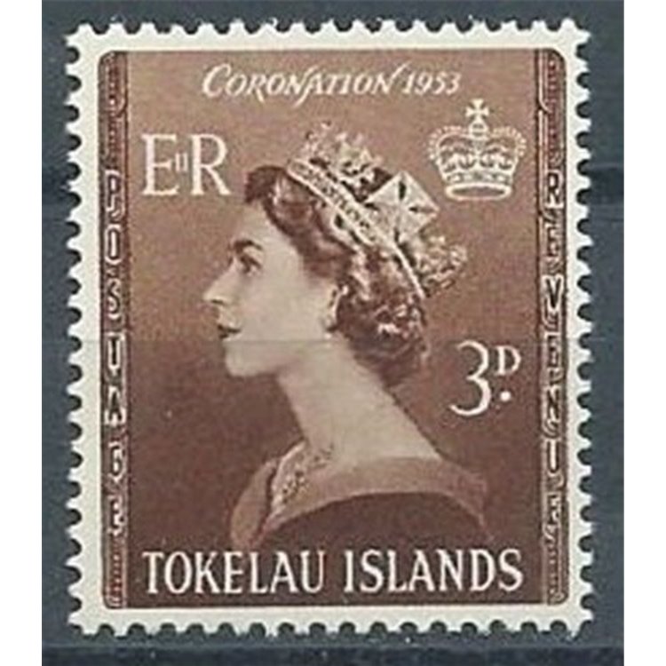 TOKELAU 1953 Coronation 1v MNH**