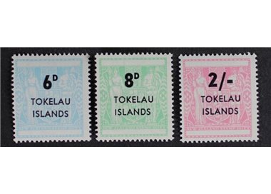 TOKELAU 1966 Overprints 3v MNH**