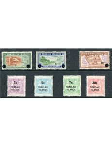 TOKELAU 1967 Overprints 7v MNH**