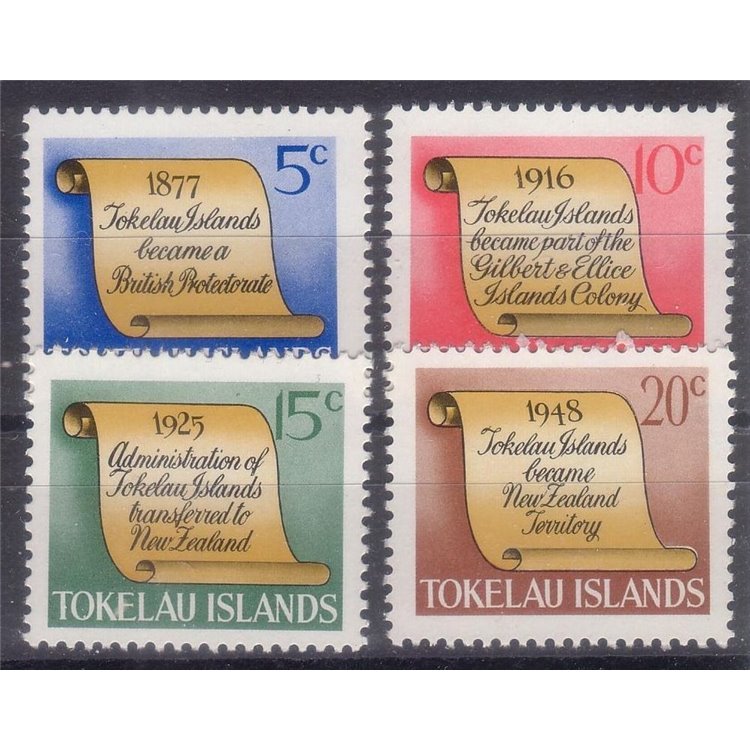 TOKELAU 1969 Historical facts 4v MNH**