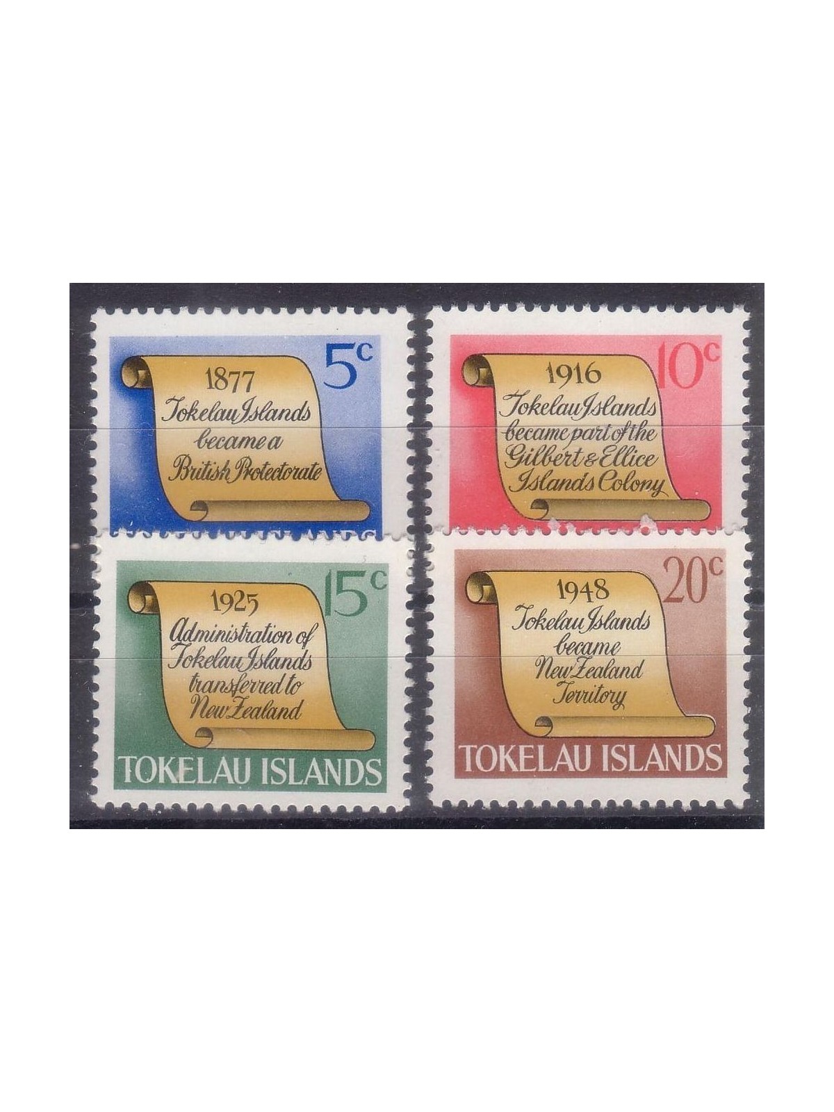 TOKELAU 1969 Historical facts 4v MNH**