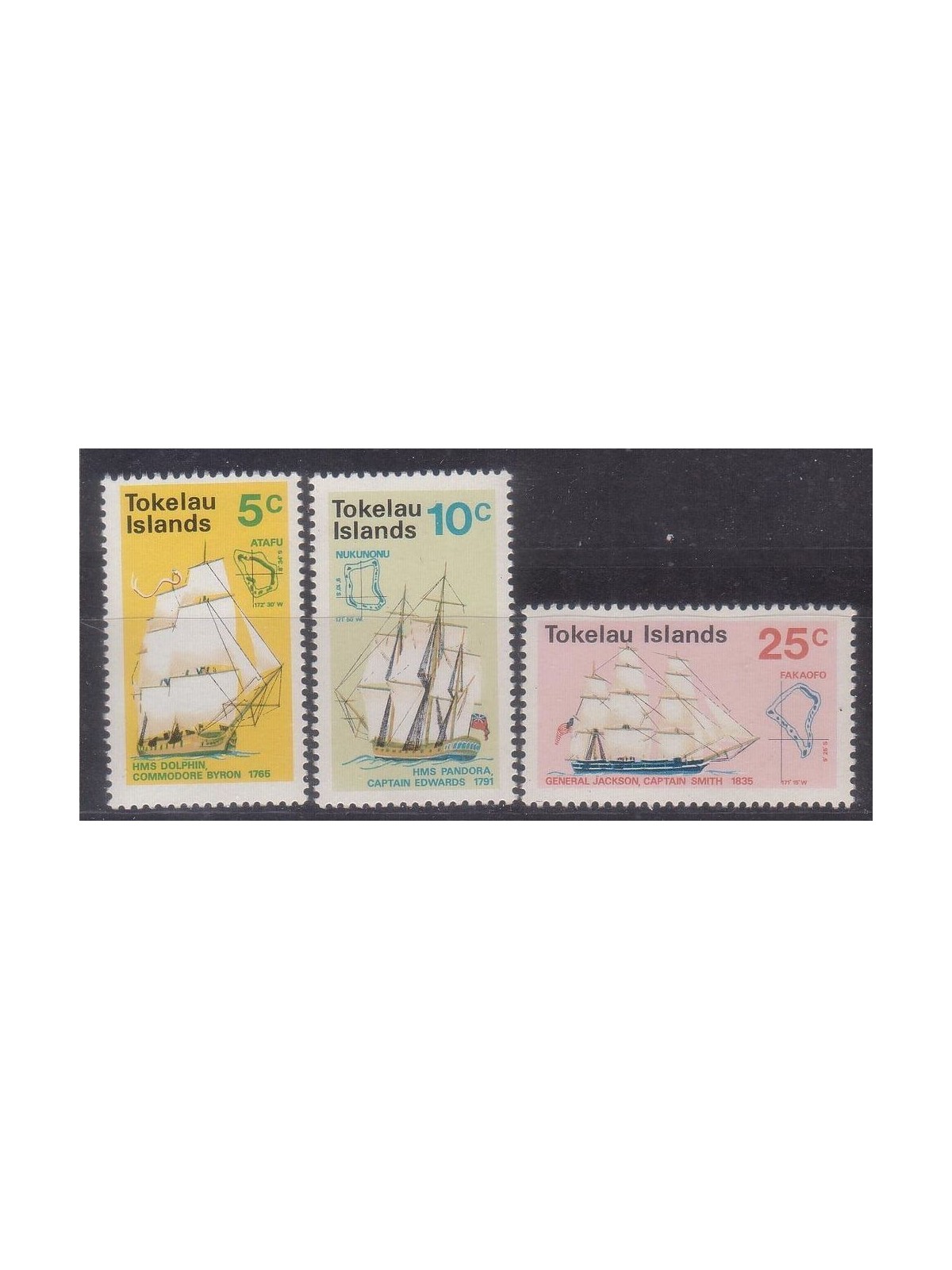 TOKELAU 1970 Discovery - Discovery 3v MNH**
