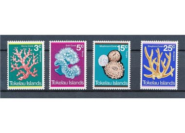 TOKELAU 1973 Corals 4v MNH**