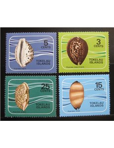 TOKELAU 1974 Shells - Shells 4v MNH**