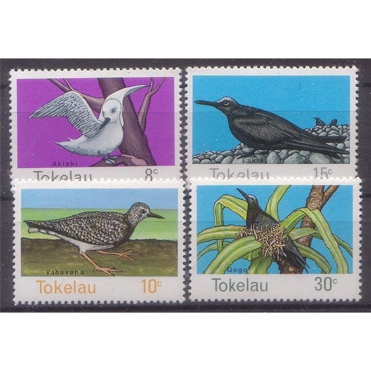 TOKELAU 1977 Birds 4v MNH**