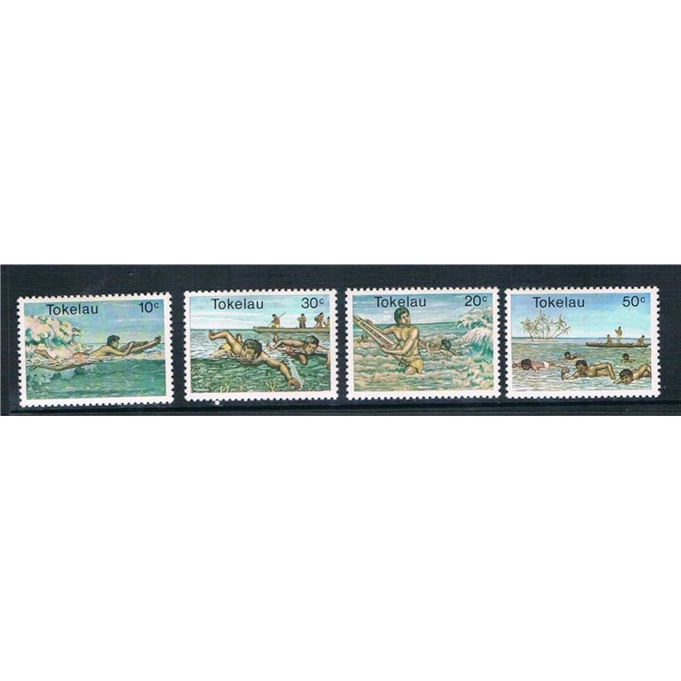 TOKELAU 1980 Water sports 4v MNH**