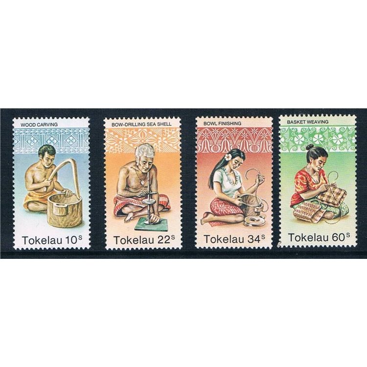 TOKELAU 1982 Handicrafts 4v MNH**