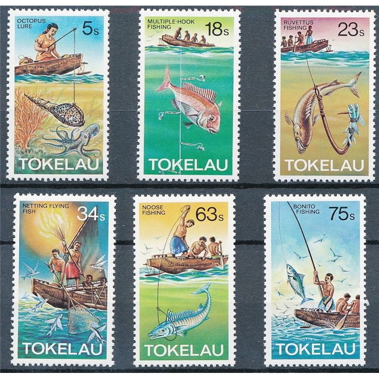 TOKELAU 1982 Fishing 6v MNH**