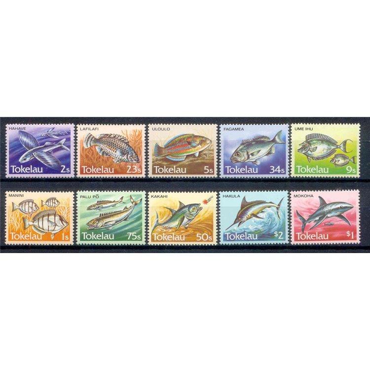 TOKELAU 1984 Definitives, fish 10v MNH**
