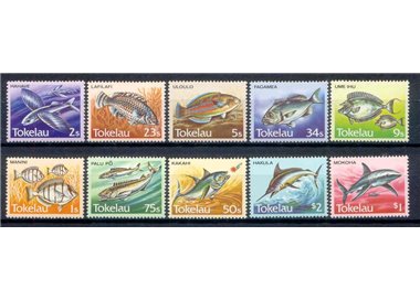 TOKELAU 1984 Definitives, fish 10v MNH**