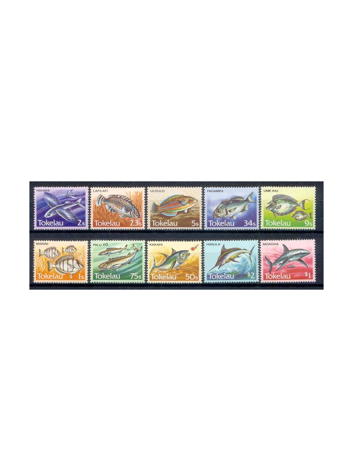 TOKELAU 1984 Definitives, fish 10v MNH**