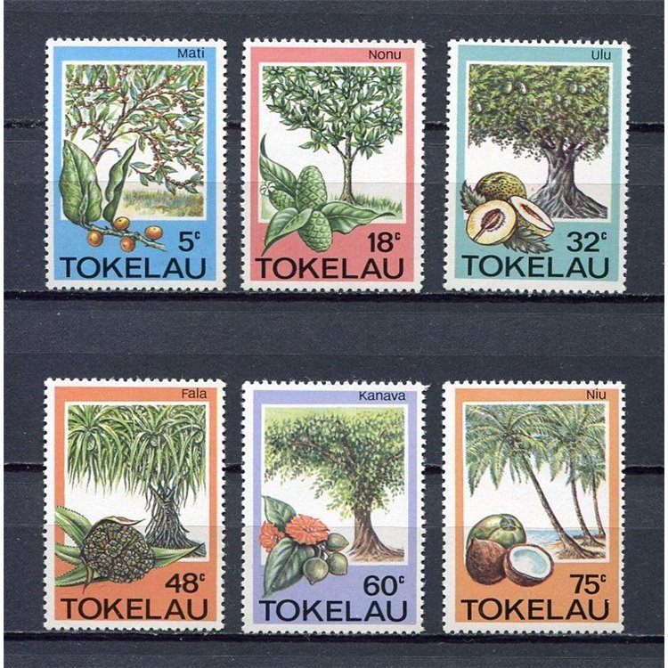 TOKELAU 1985 Trees 6v MNH**