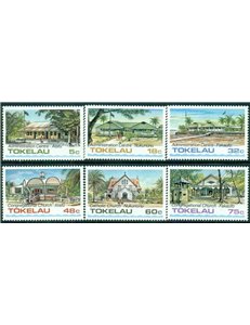 TOKELAU 1985 Buildings 6v MNH**
