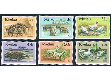 TOKELAU 1986 Animals 6v MNH**