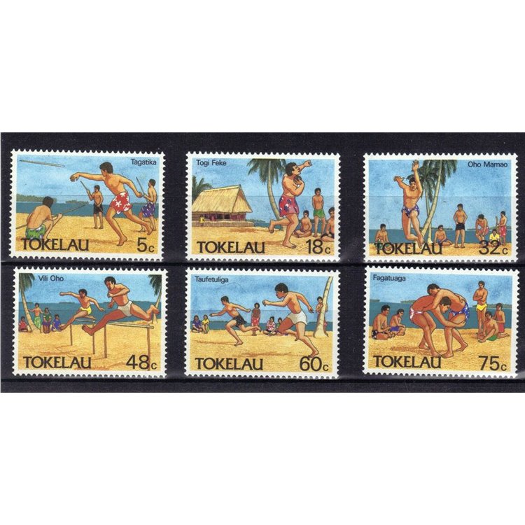 TOKELAU 1987 Local sports 6v MNH**