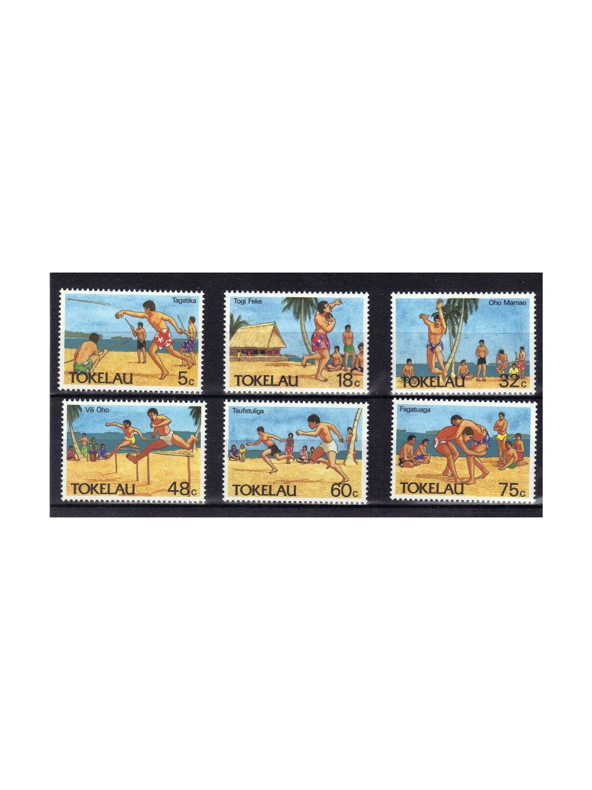 TOKELAU 1987 Local sports 6v MNH**