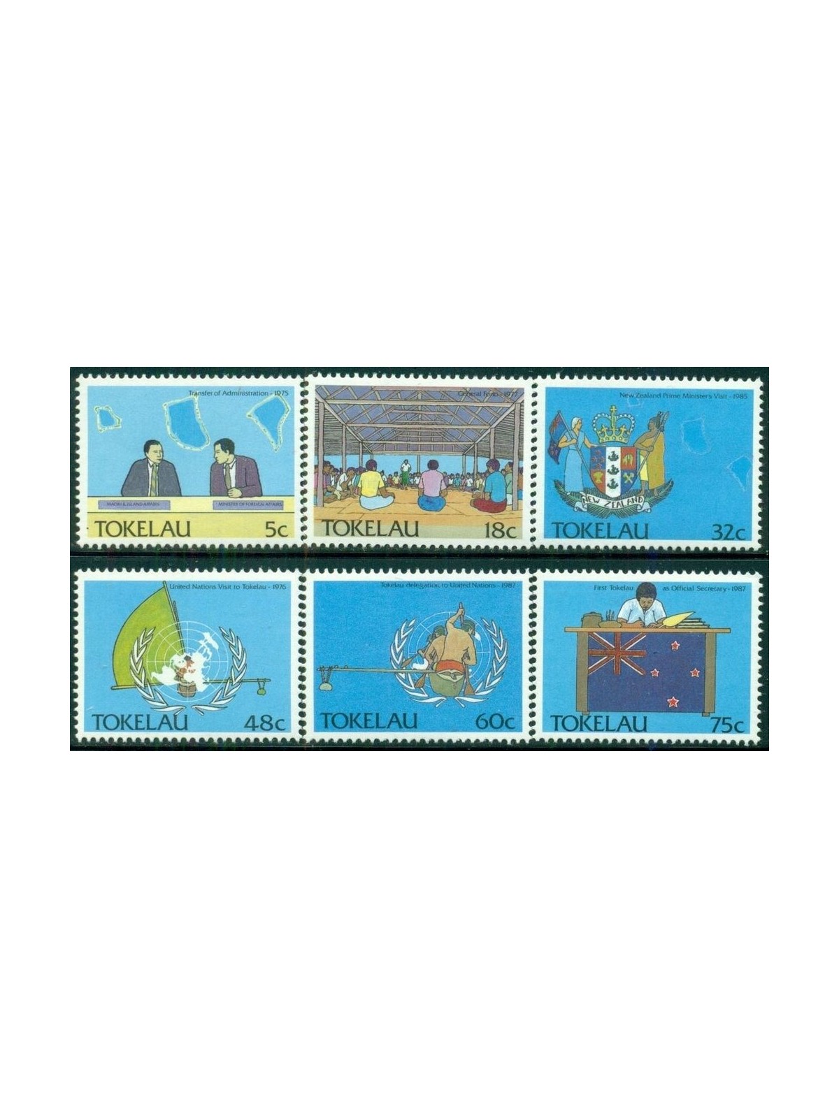 TOKELAU 1988 Political events 6v MNH**