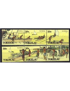 TOKELAU 1989 Food gathering 6v MNH**