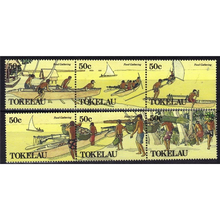 TOKELAU 1989 Food gathering 6v MNH**