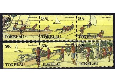 TOKELAU 1989 Food gathering 6v MNH**