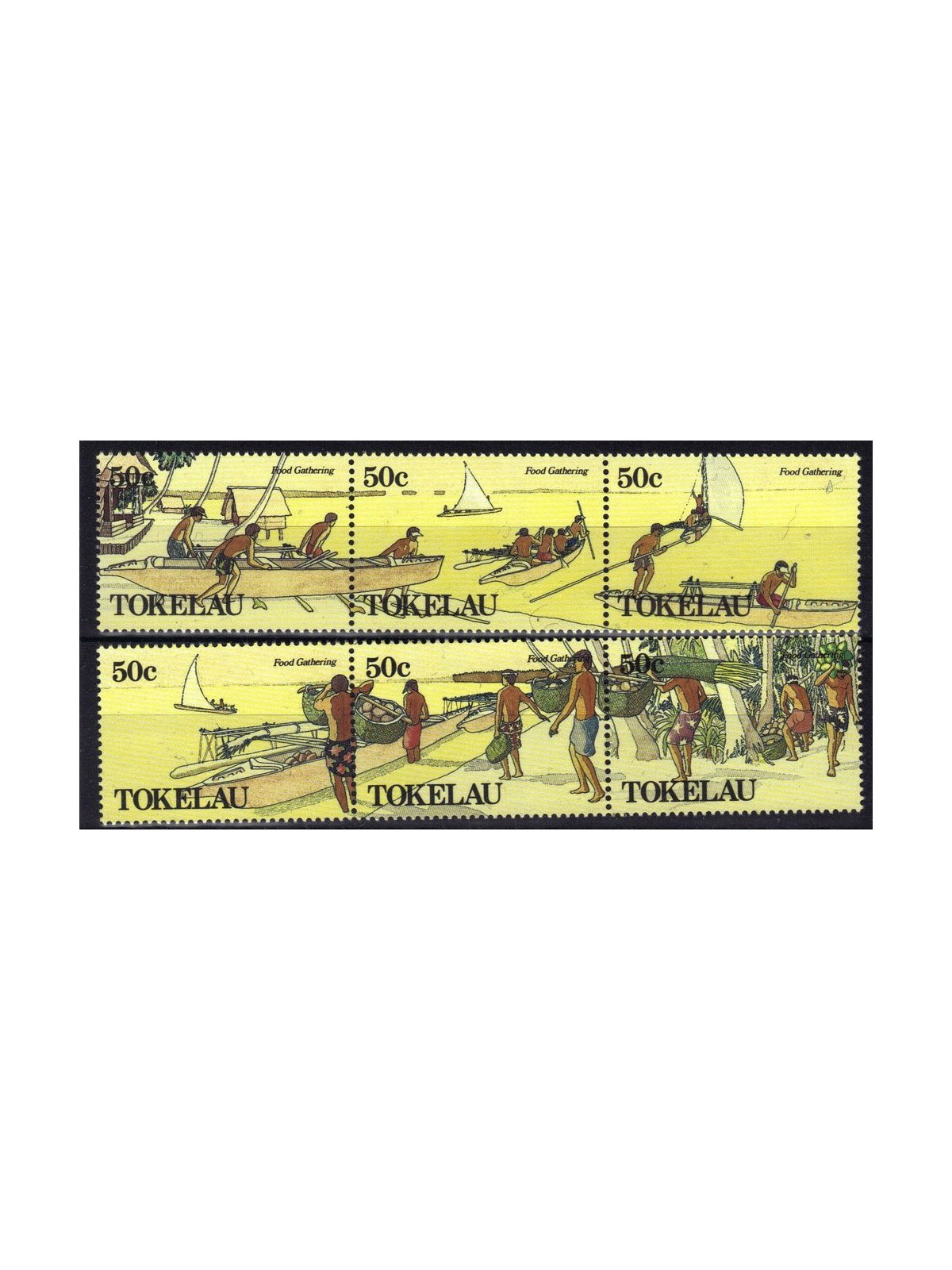 TOKELAU 1989 Food gathering 6v MNH**