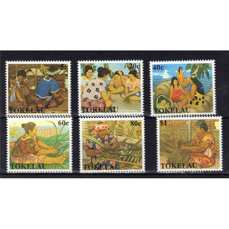 TOKELAU 1990 Women's Handicrafts 6v MNH**