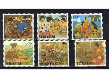 TOKELAU 1990 Women's Handicrafts 6v MNH**