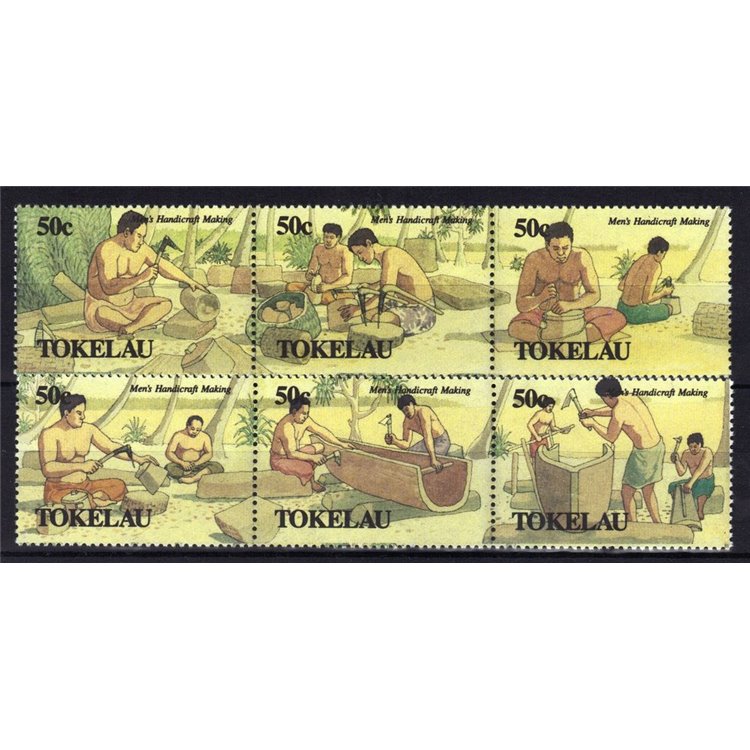 TOKELAU 1990 Men's Handicrafts 6v MNH**