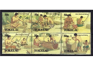 TOKELAU 1990 Men's Handicrafts 6v MNH**