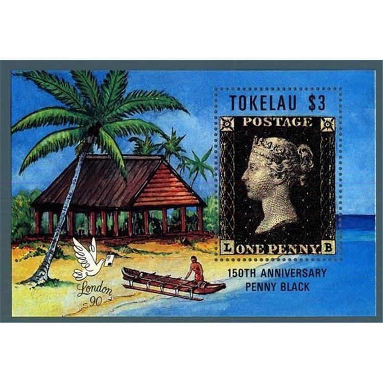 TOKELAU 1990 Penny Black s/s MNH**