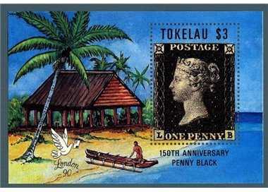 TOKELAU 1990 Penny Black s/s MNH**