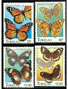 TOKELAU 1995 Butterflies 4v MNH**