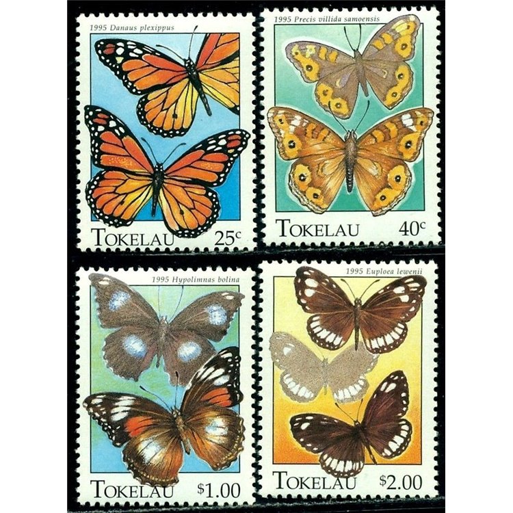 TOKELAU 1995 Butterflies 4v MNH**