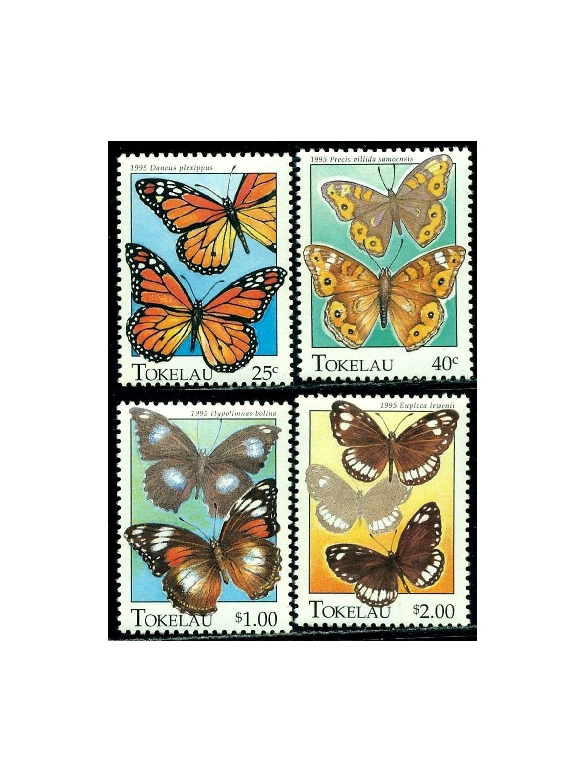 TOKELAU 1995 Butterflies 4v MNH**