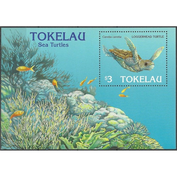 TOKELAU 1995 Sea turtles 1 BF MNH**