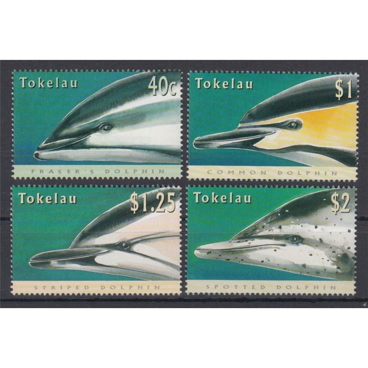 TOKELAU 1996 Dolphins 4v MNH**
