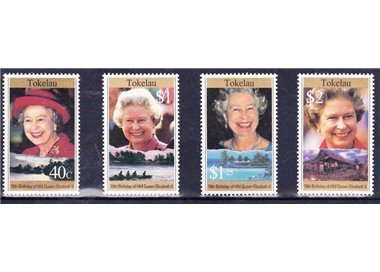 TOKELAU 1996 Queen 70th birthday 4v MNH**