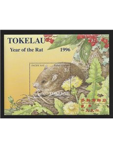 TOKELAU 1996 Year of the rat 1 BF MNH**