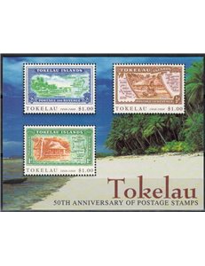 TOKELAU 1998 50 Years stamps 1 s/s MNH**