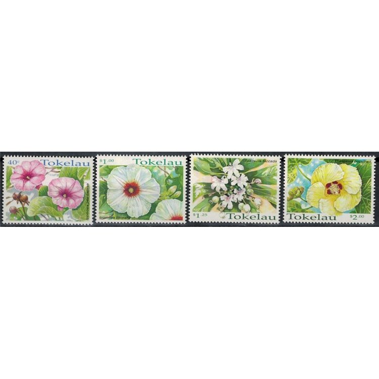 TOKELAU 1998 Flowers 4v MNH**