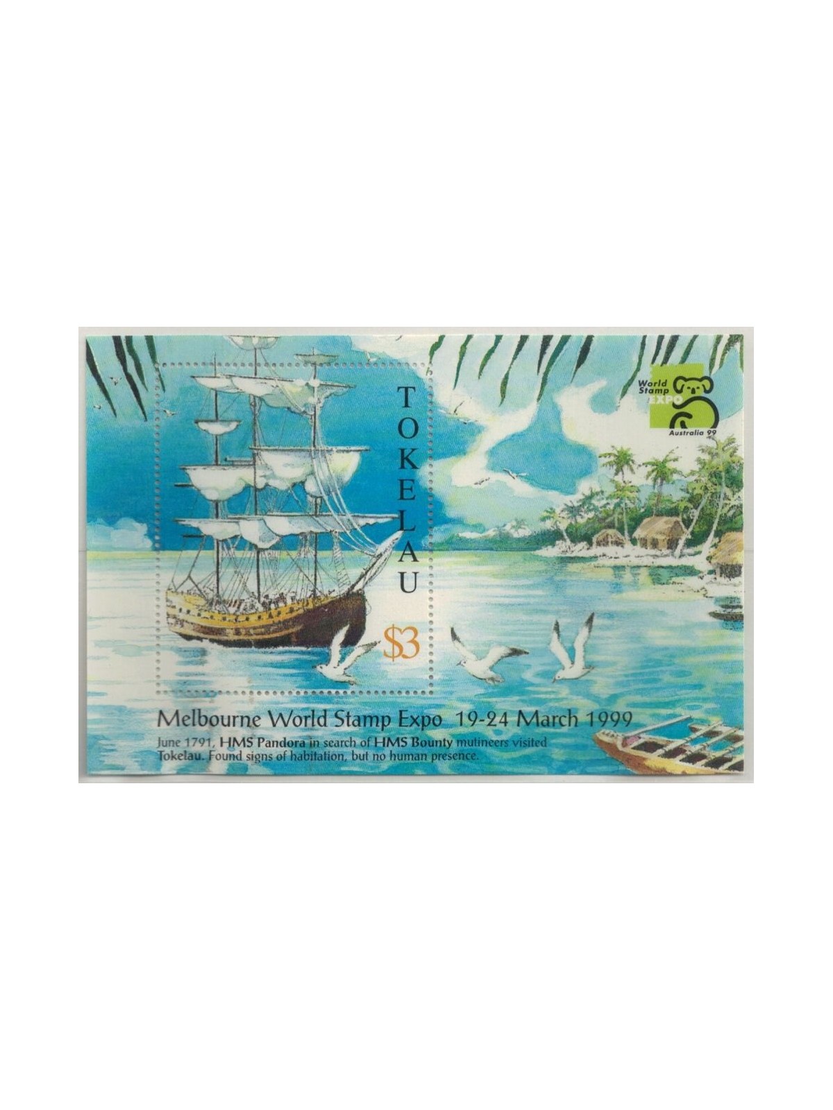 TOKELAU 1999 Australia 99 exposition 1 s/s MNH**
