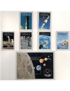 TOKELAU 1999 Moonlanding anniversary 6v + 1 s/s MNH**