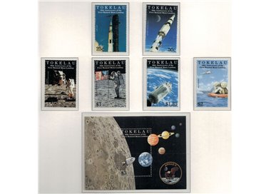 TOKELAU 1999 Moonlanding anniversary 6v + 1 s/s MNH**