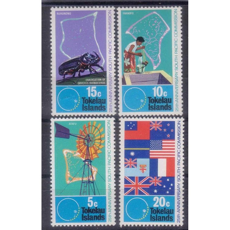 TOKELAU 1972 South pacific commission 4v MH*
