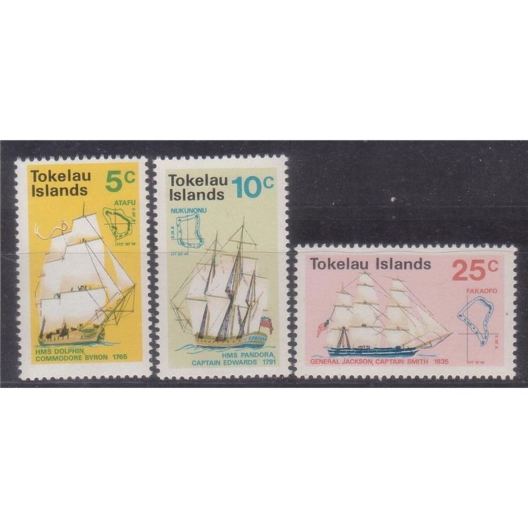 TOKELAU 1970 Discovery of Tokelau Islands 3v MH*