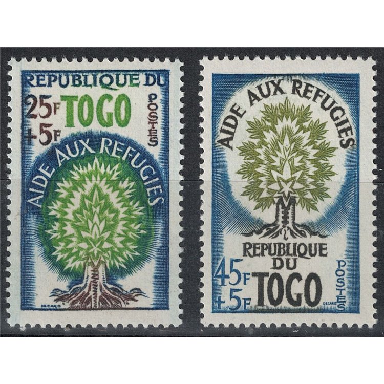 TOGO 1960 World Refugee Year 2v MNH**