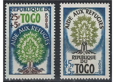 TOGO 1960 Anno mondiale del rifugiato 2v MNH**