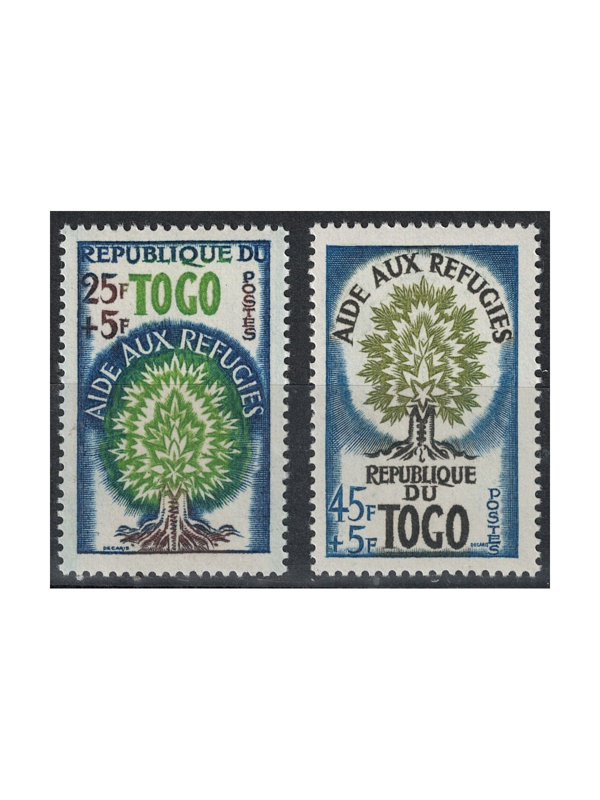 TOGO 1960 World Refugee Year 2v MNH**