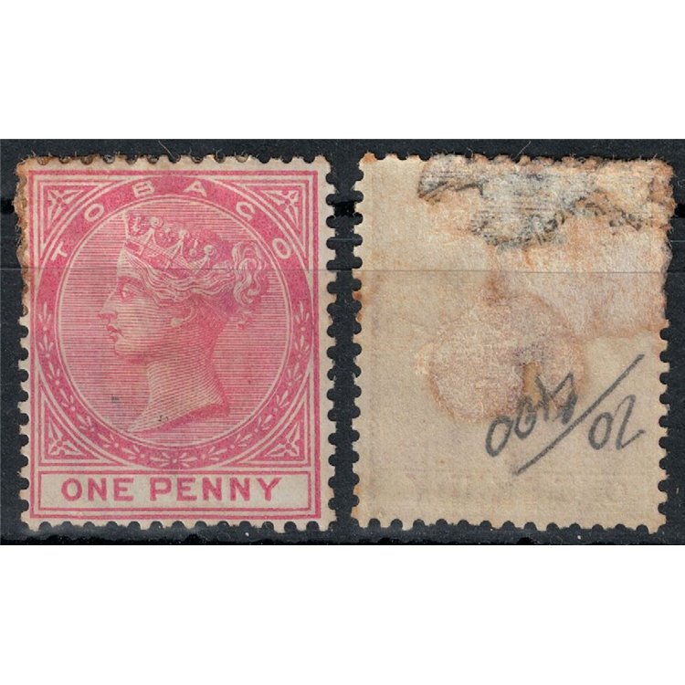 TOBAGO 1879 Regina Vittoria 1p rosa MH*