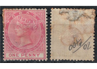 TOBAGO 1879 Regina Vittoria 1p rosa MH*